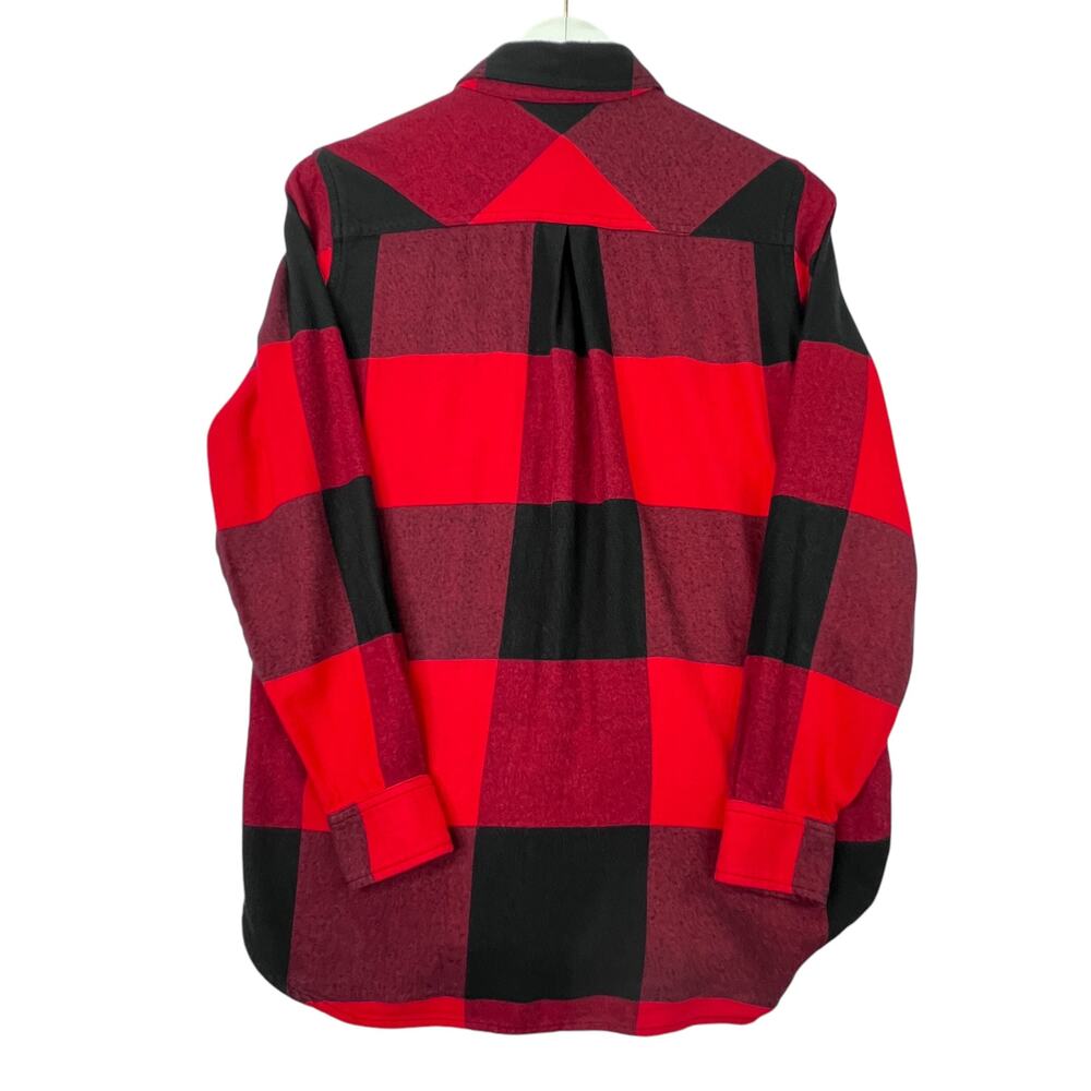 Athleta Heat Gen 2.0 Button Down Flannel Top Long Sleeve Buffalo Plaid Red XS - Picture 4 of 11